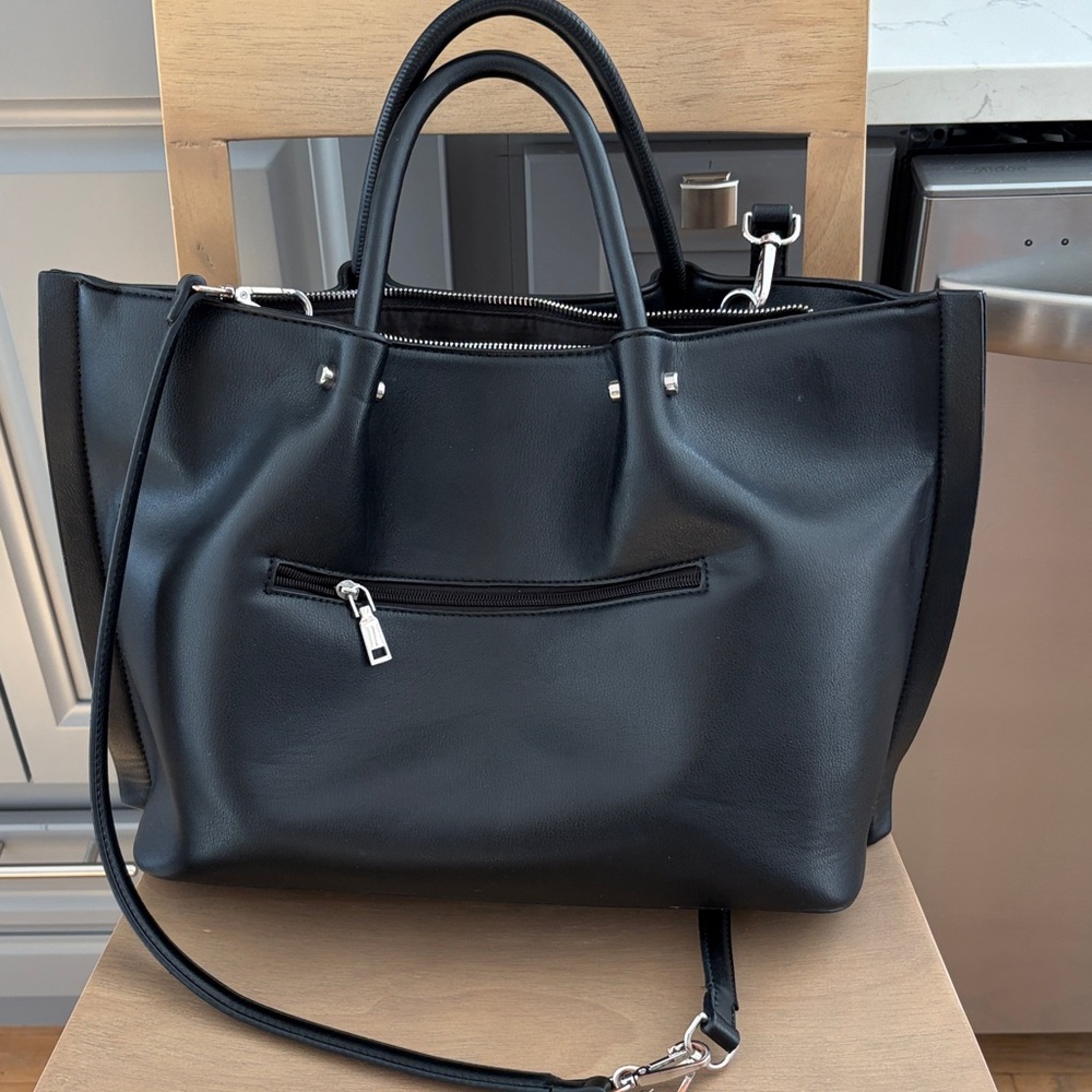 Anthropologie, black work bag, urban originals